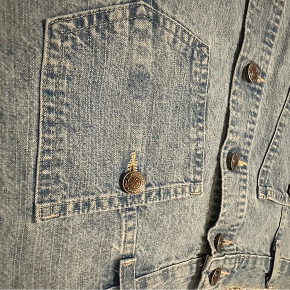 Vintage St. John’s Bay 90’s Denim Button-Front Skirt High Rise Light Wash SZ 27” - Picture 4 of 9